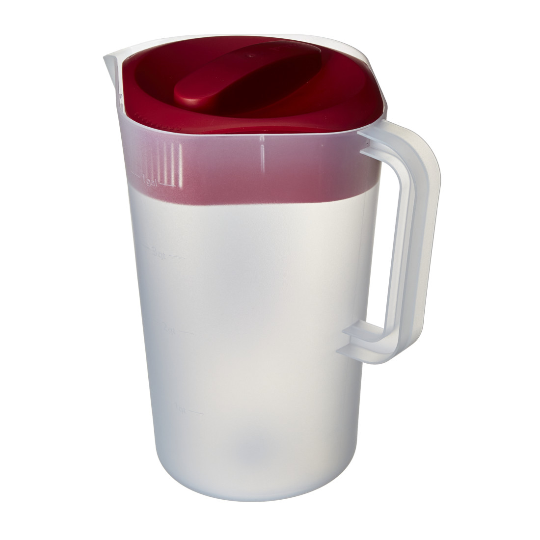 Rubbermaid Classic 1 Gallon Pitcher, 3-Position Lid, Easy Pour Red