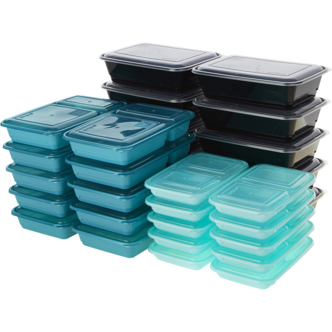 GoodCook Containers + Lids Meal Prep 2 Compartment 1 Cup - 10