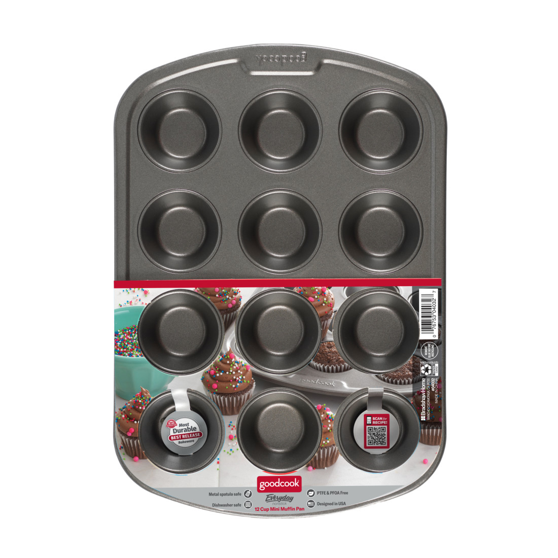 12 Cup Mini Muffin Pan Nonstick GoodCook