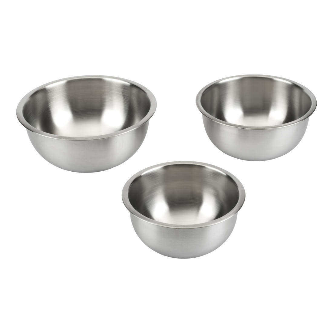 3-Piece Stainless Steel Mixing Bowl Set - GoodCook