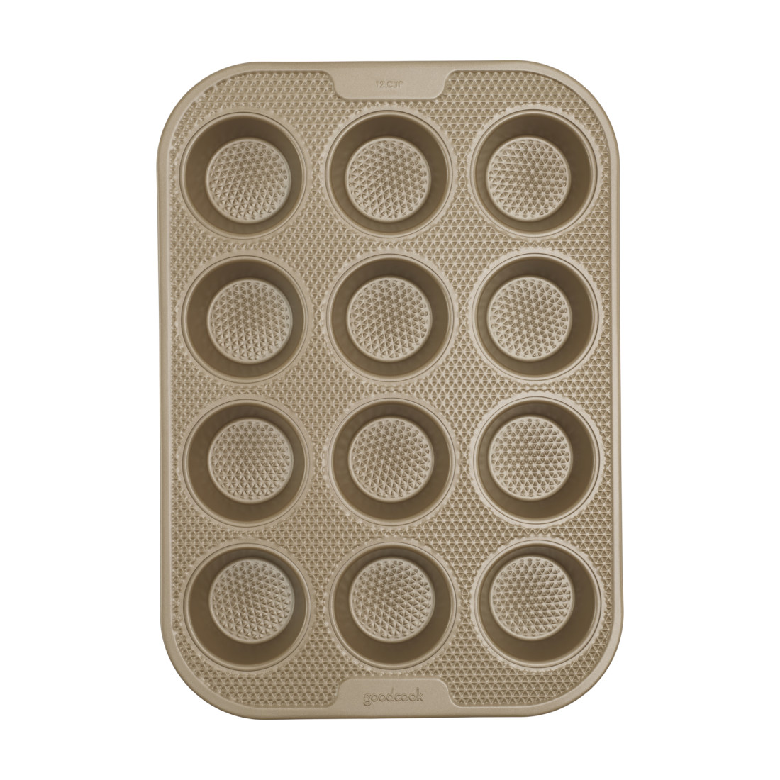 GoodCook BestBake Nonstick Textured Carbon Steel Muffin Pan, 12cp, Bronze -  GoodCook