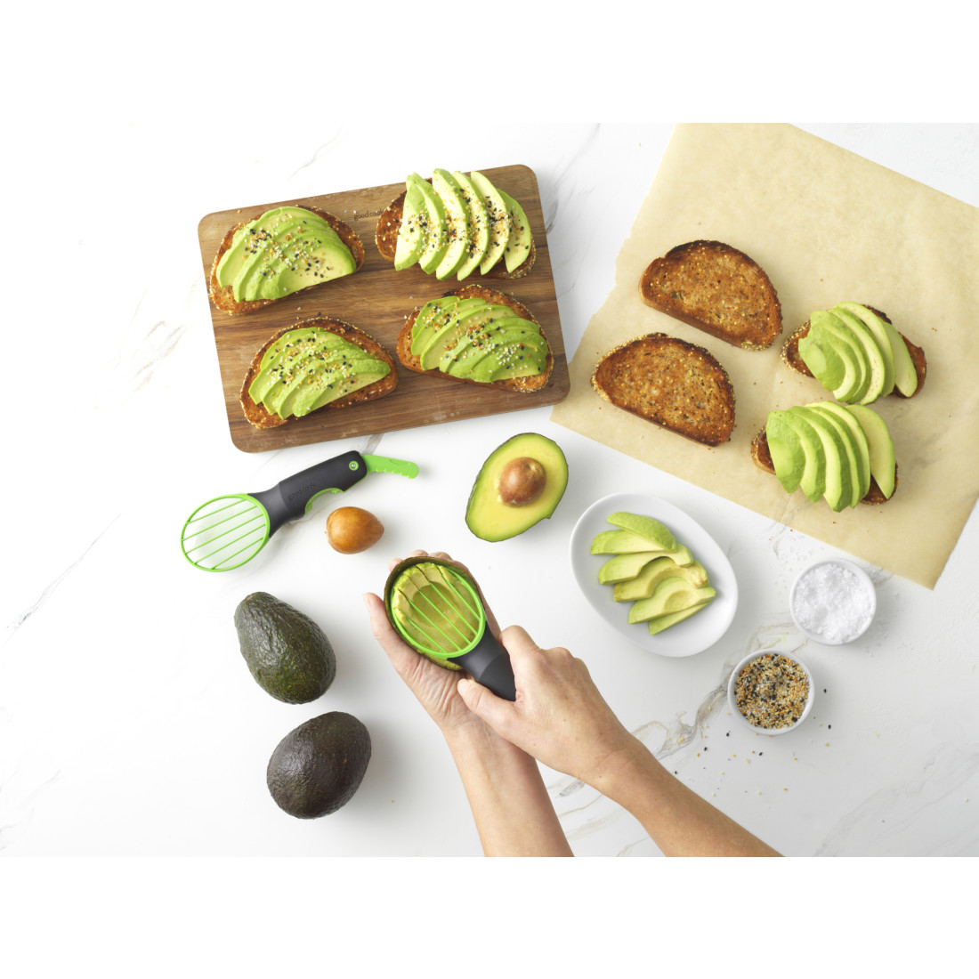 3 in 1 Avocado Slicing Tool – Avocado Cutter with Grip Handle for Fruit and  Vegetables Avocado Slicer Splitter Pitter and Cutter with Comfort Handle