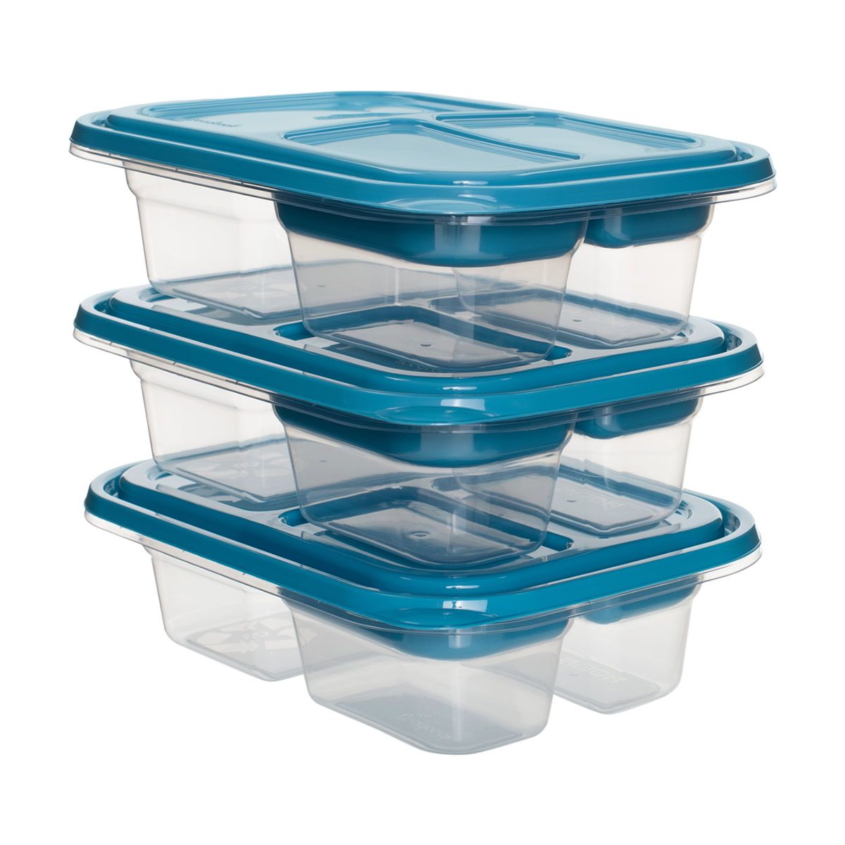 Meal Prep Containers Bento Box 12-pc. 3-Compartment Container Set – Enther  Kitchen