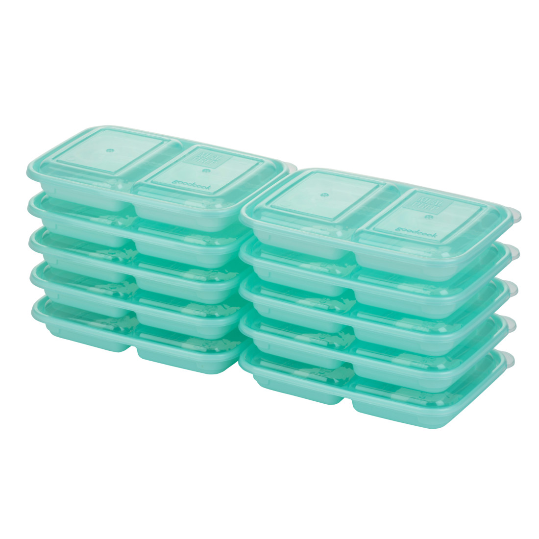 Meal Prep 2 Compartments Snack, 10-Piece Set - GoodCook