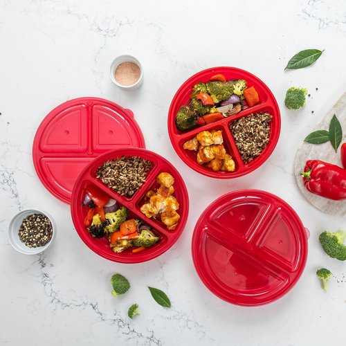 Red Meal Prep Containers